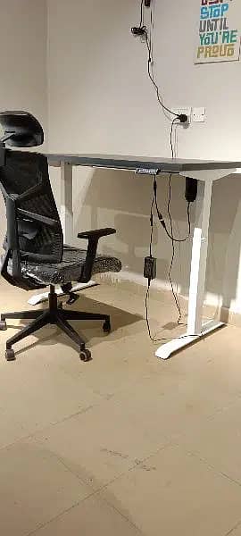 Electric height adjustable standing desk 14