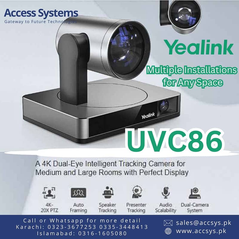 Audio Video Conferencing |Yealink UVC86 | Zoom | Teams | 03353448413 0