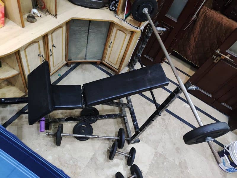 Multi purpose Bench Press and Dumbbells - Urgent Sale 0