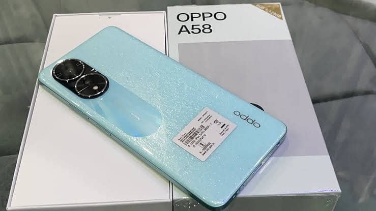 OPPO A58 8/128 10by10 condition with box with wrnty 0