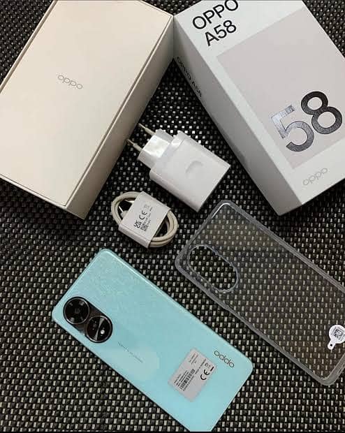 OPPO A58 8/128 10by10 condition with box with wrnty 2