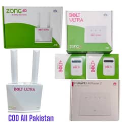 ZONG ROUTER ZONG 4G ROUTER BOLT ULTRA ROUTER AVAILABLE