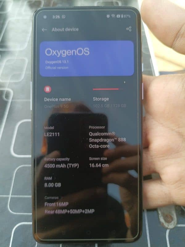 One plus 9 8/128gb non pta 5