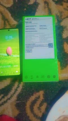 Infinix hot hot 40 pro 256gb 16gbram complete box