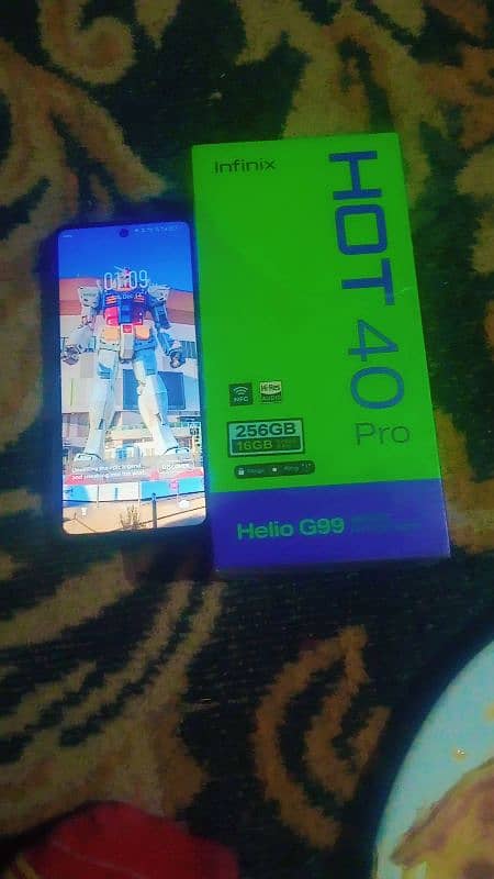 Infinix hot hot 40 pro 256gb 16gbram complete box 1