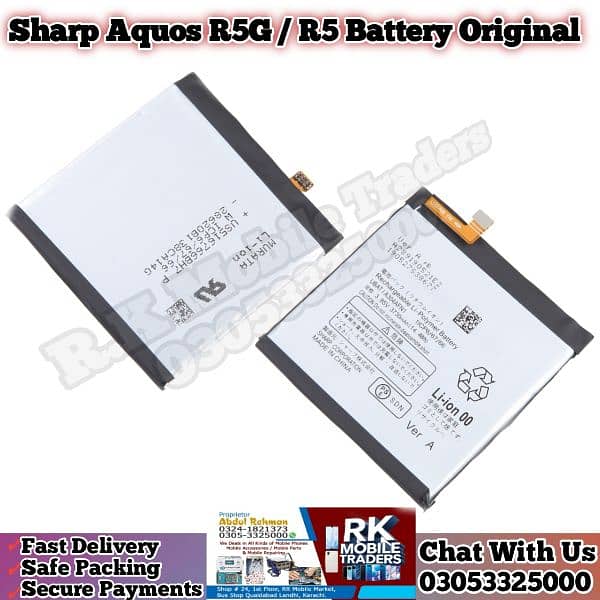 Sharp Aquos R2, R3, R5 Original Parts | Touch Glass, Back Glass Penal 4