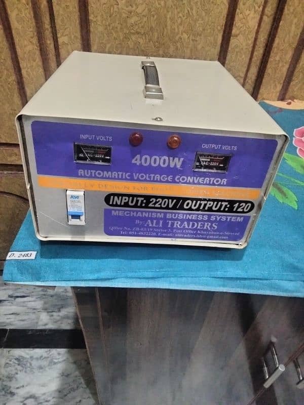 Automatic Voltage Convertor (4000Watt) 0