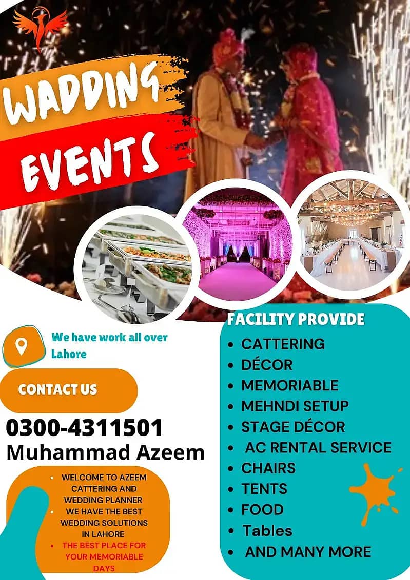 Events management | Wedding events | catering services | Flowers deco 0