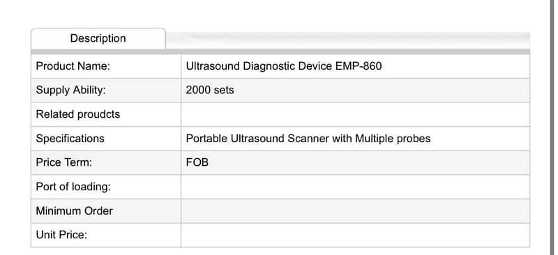 Ultrasound Machine EMP-860 portable 1