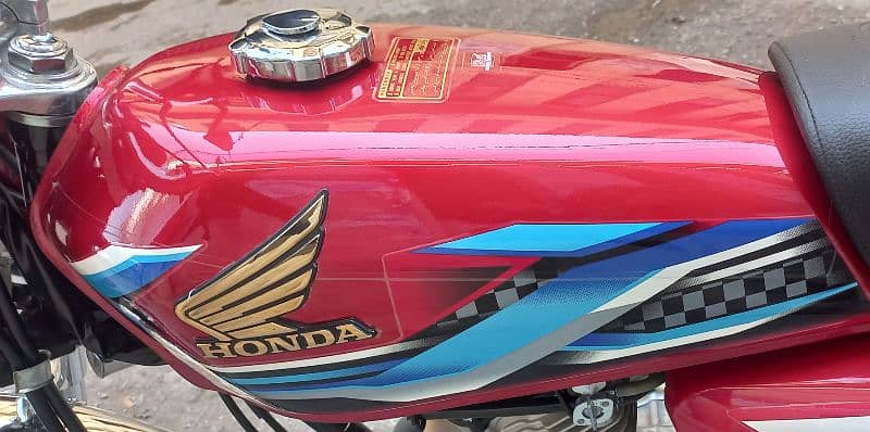 Honda CG 125   red colour  applied for letter open 0