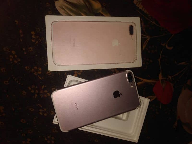 iphone 7plus pta approved 128 gb with box rose gold color 1