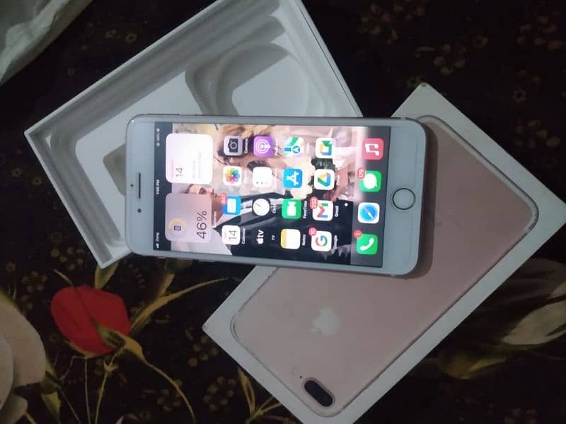 iphone 7plus pta approved 128 gb with box rose gold color 3