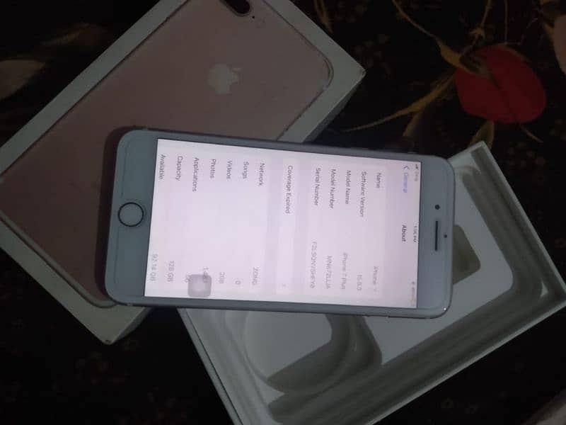 iphone 7plus pta approved 128 gb with box rose gold color 4