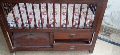 New Born Baby Wooden Bed For Sale