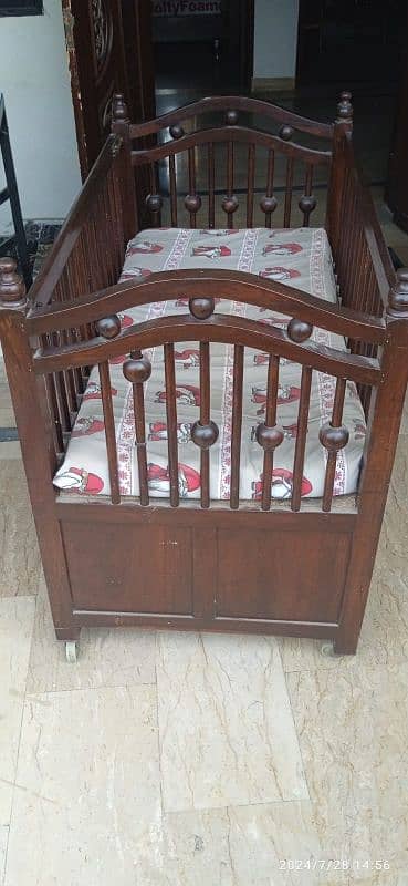 New Born Baby Wooden Bed For Sale 1