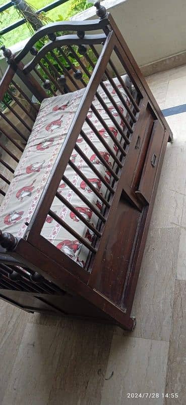 New Born Baby Wooden Bed For Sale 2