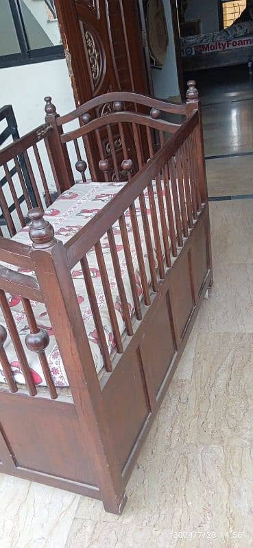 New Born Baby Wooden Bed For Sale 3