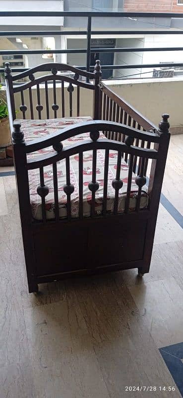 New Born Baby Wooden Bed For Sale 4