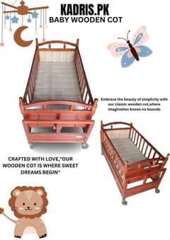 wooden cradle swing cot