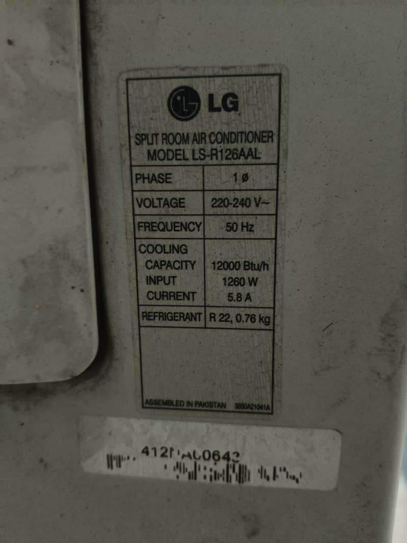 LG 1 ton ac. 2