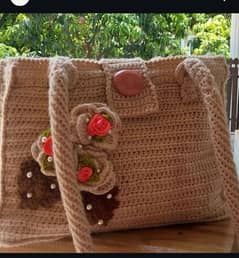 Hand knitted crochet accessories