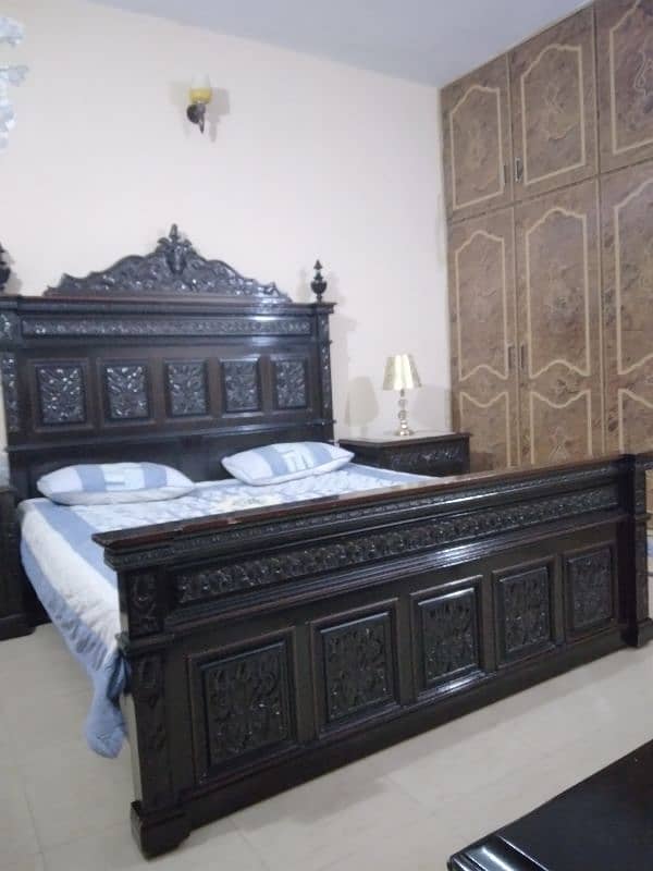 king size bed set/ chinioti bed set/wooden bed set 1