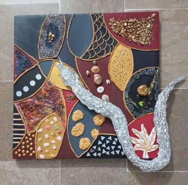 Mixed media Art (abstract art unique wall decor) 0