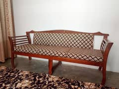 5 seater wooden sofa set with center table