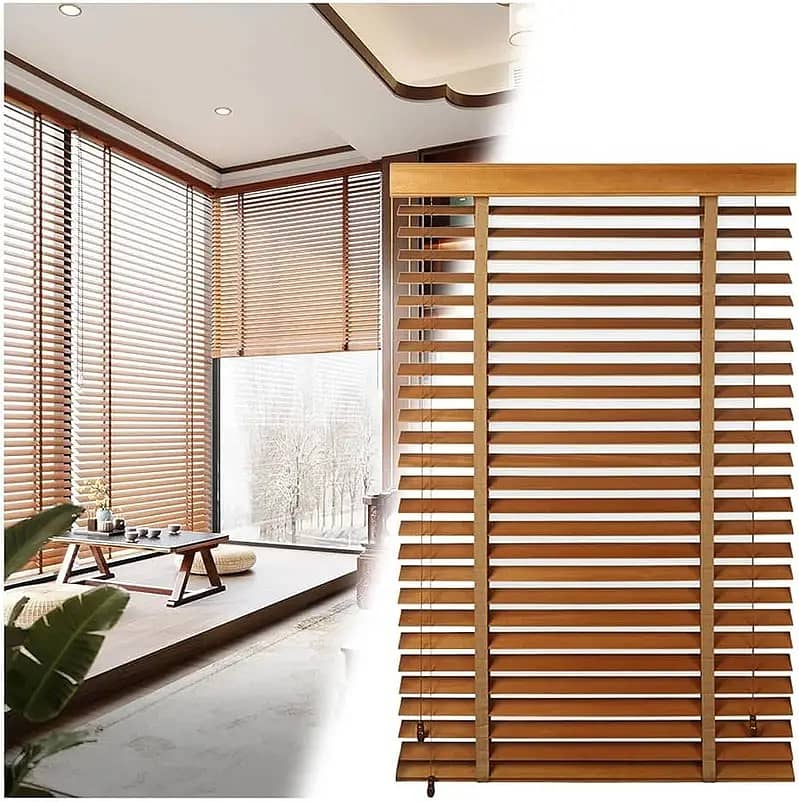 Blinds - Office Blinds - Roller Zebra Blind - Window Wooden Blinds 1