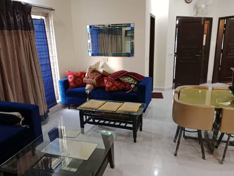 10 Marla Beautiful Full Furnished House Available For Rent in DHA Rahbar 3