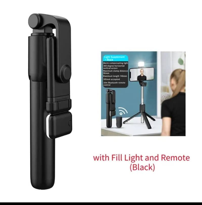 Foldable Selfie Stick with flashlight 3