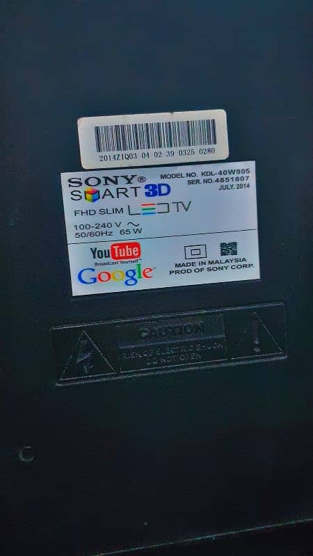 40 inch Sony Smart 3d tv 0