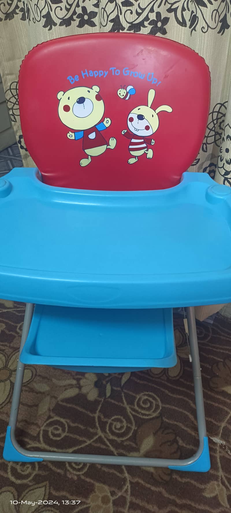 BABY HIGH CHAIR - FEEDING CHAIR (RED and BLUE) FOR 6 Months to 3 Years 6