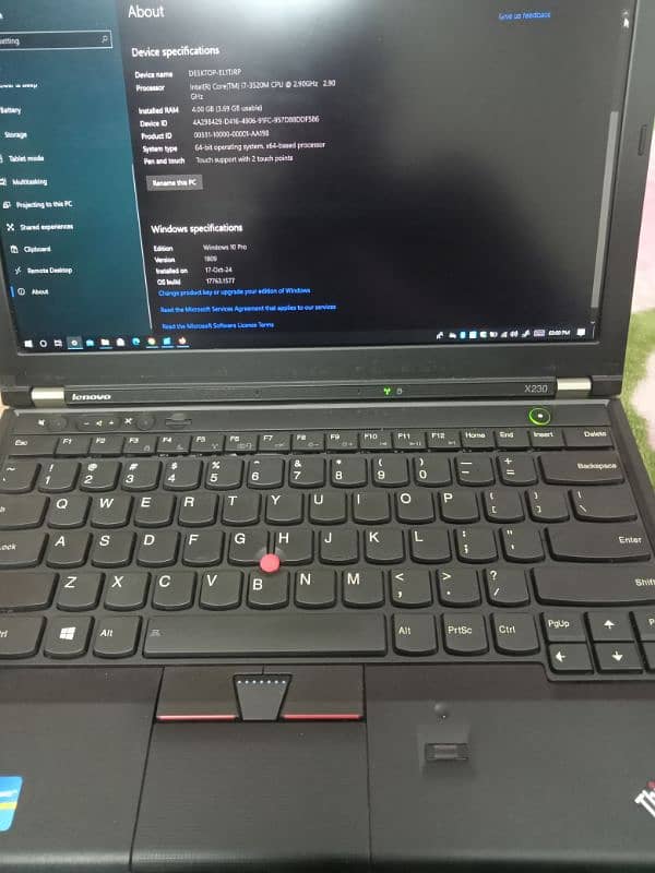 Lenovo Thinkpad X230 i7 3rd generation 4gb ram 500gb Hard drive 6