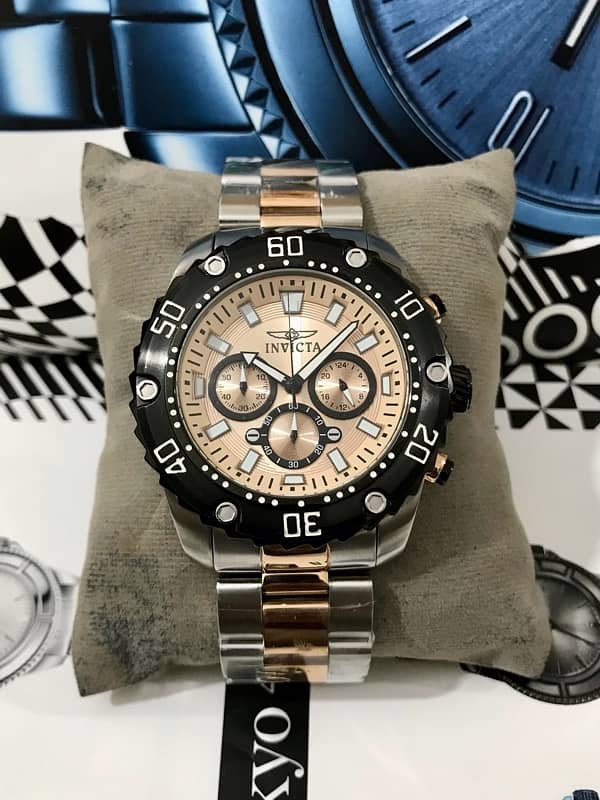 INVICTA-PRO DIVER-ROSE GOLD-NEW WATCH-RADO-OMEGA-ROLEX-TISSOT-TAG 0