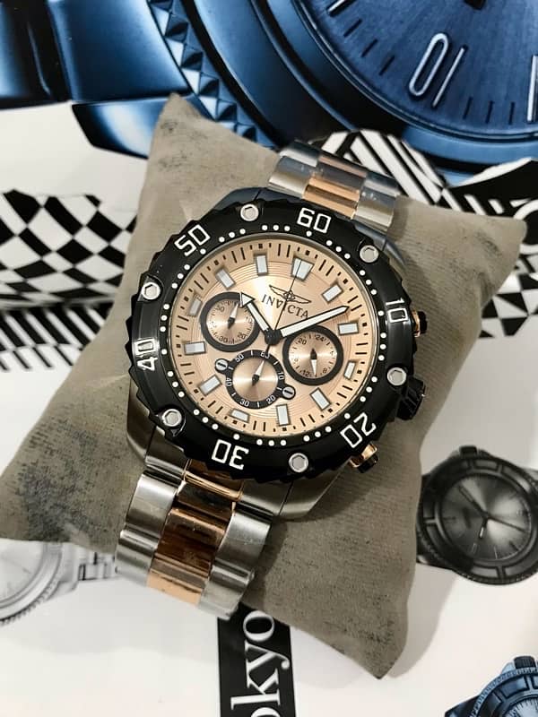 INVICTA-PRO DIVER-ROSE GOLD-NEW WATCH-RADO-OMEGA-ROLEX-TISSOT-TAG 3