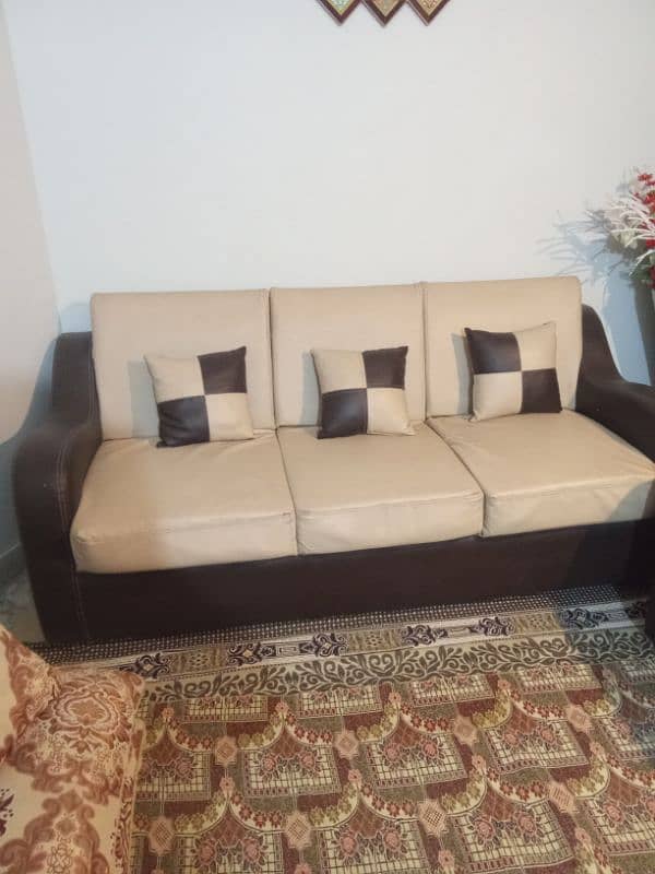 five seater sofa set rexine per hai 1