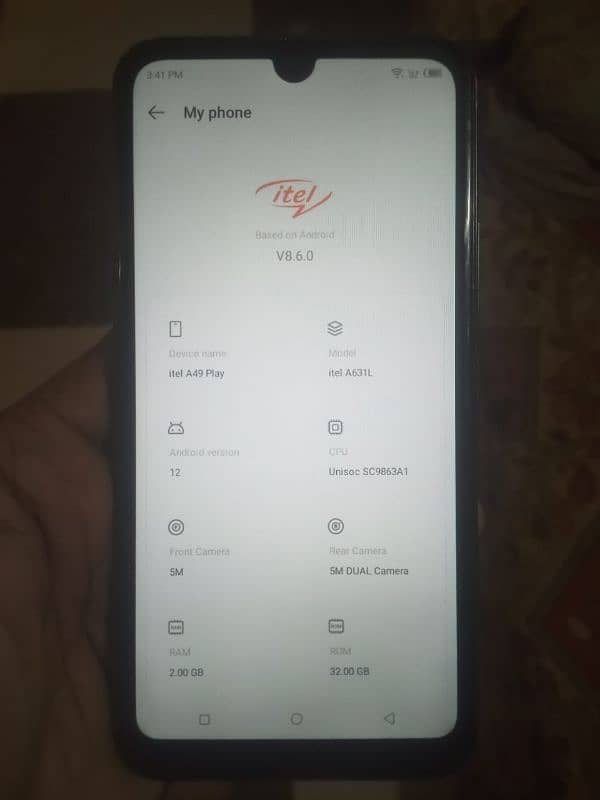 ITEL A 49 PLAY 2 32 WITH BOX OFFICIAL PTA APPROVED 2