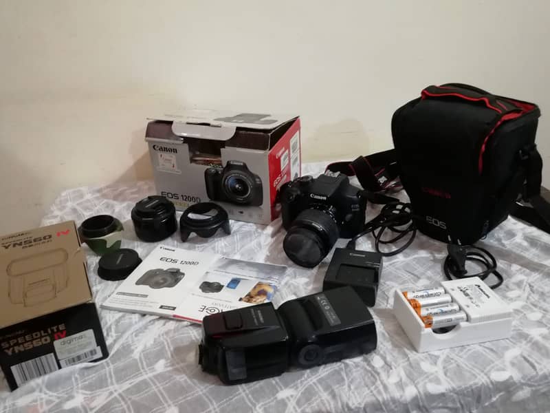 DSLR Canon 1200D with complete accessories best for Photography 10/10 11