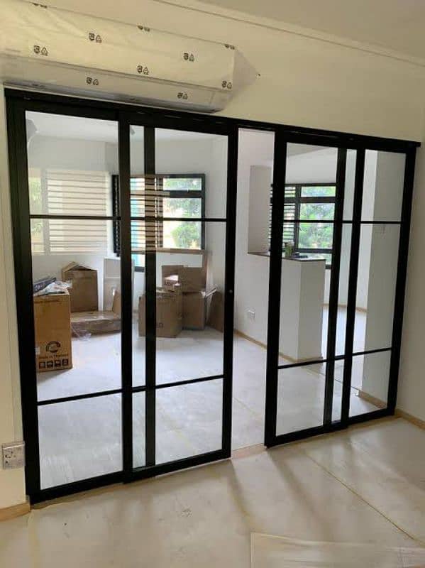 Aluminum glass design,seperated glass,Glass railing,aluminum doors 6