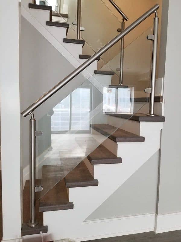 Aluminum glass design,seperated glass,Glass railing,aluminum doors 16