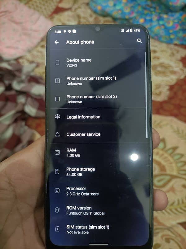 Vivo Y20 (2021) 4gbRam 64 gb memory 5ooomah battery 0