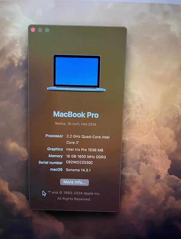 MAC Book Pro Mid 14 1