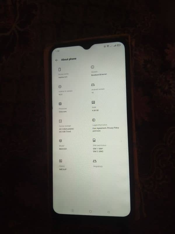 Realme c21 official 4 64 with box 7