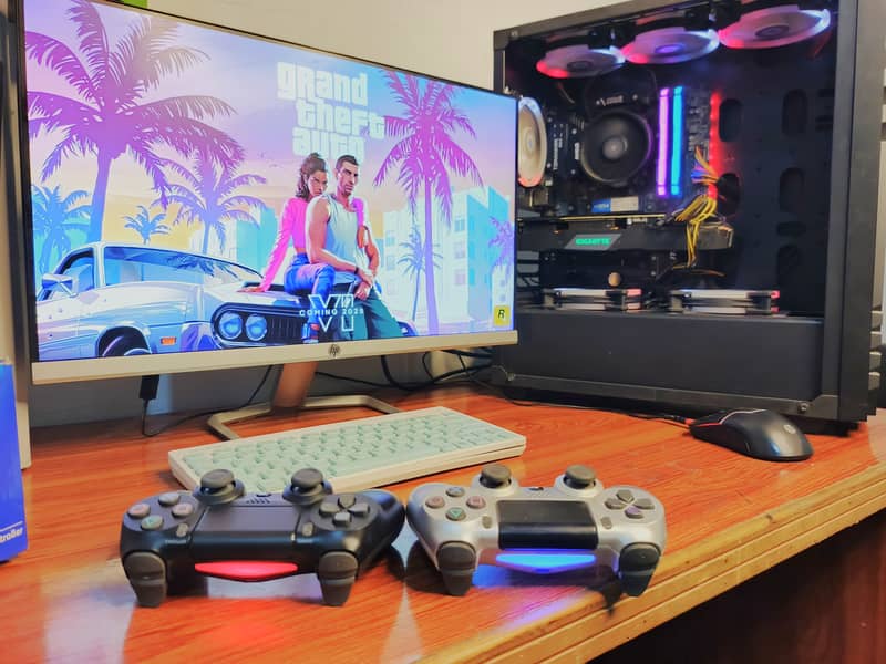 HIGH-END GAMING PC+MONITOR+FREE 2 PS4 CONTROLLERS 5