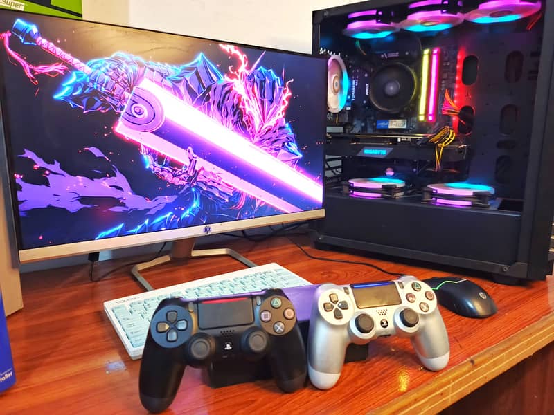 HIGH-END GAMING PC+MONITOR+FREE 2 PS4 CONTROLLERS 7