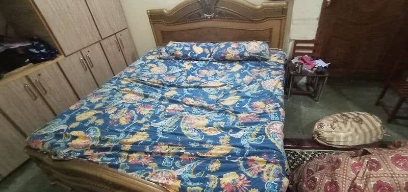 double bed for sale (without side tables and mattress) 0