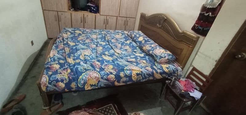 double bed for sale (without side tables and mattress) 1