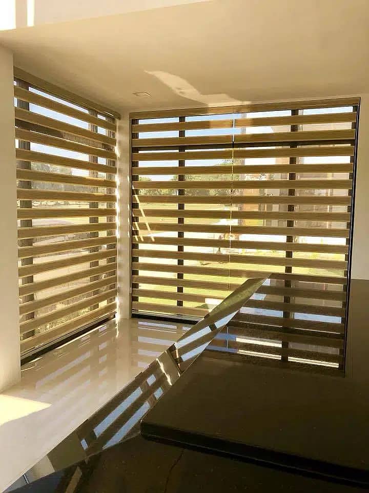 Blinds - Office Blinds - Roller Zebra Blind - Window Wooden Blinds 9