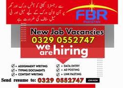 Data Entry Job / Assignment Job / Typing job / Part Time Full Time Job